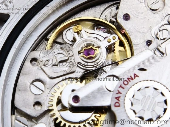 1225 Premium DAYTONA 116519 SS OMF BEST EDITION BLACK DIAL ON OYSTERFLEX STRAP A7750 (SLIM MOVEMENT) 1788